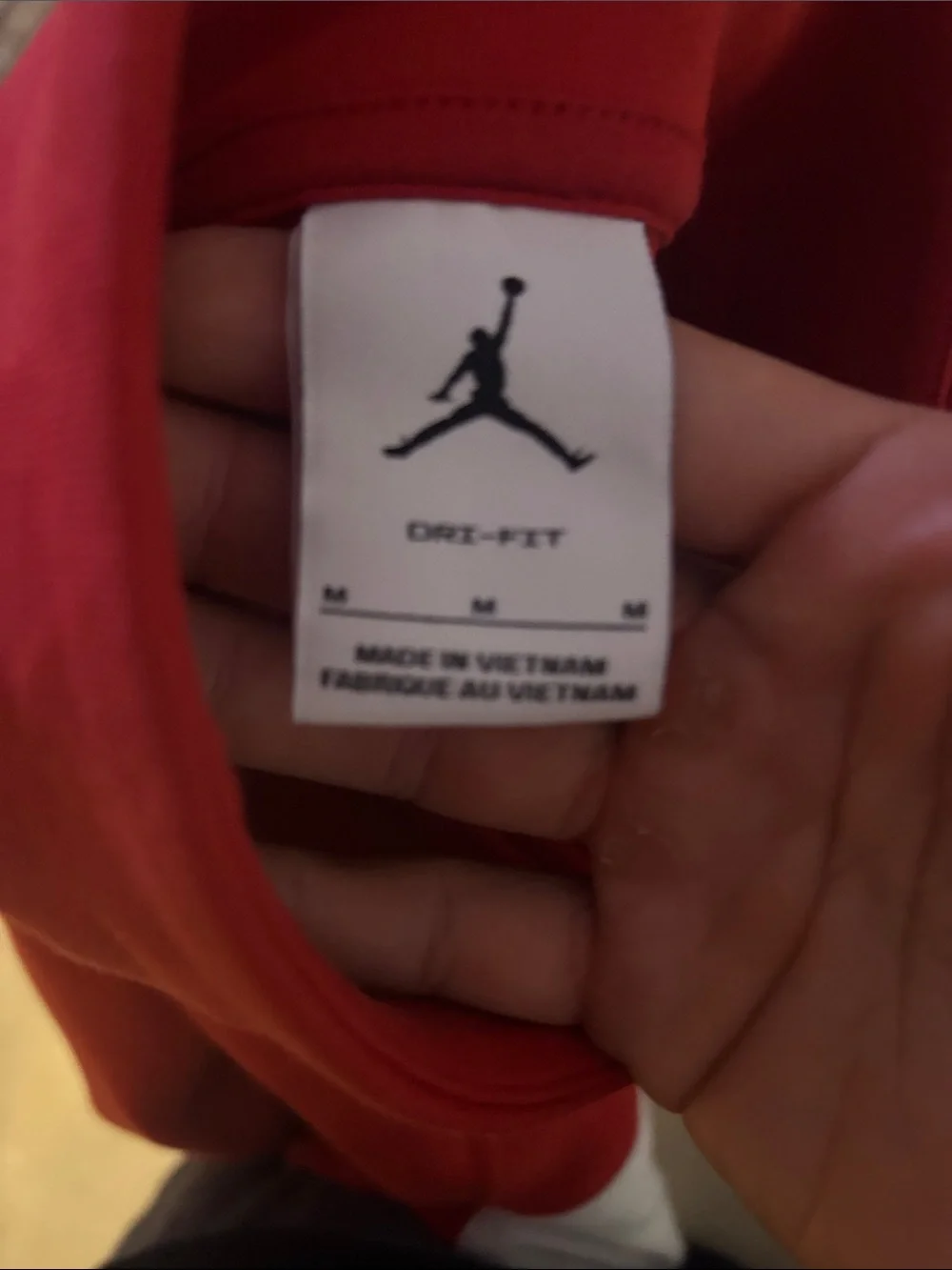 Jordan Red Half-Zip Pullover with White Chest Stripe